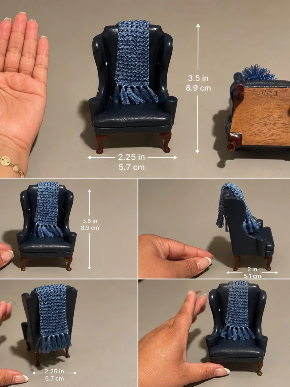 ✨ Vintage Miniature Armchair – Collectible Dollhouse Chair ✨